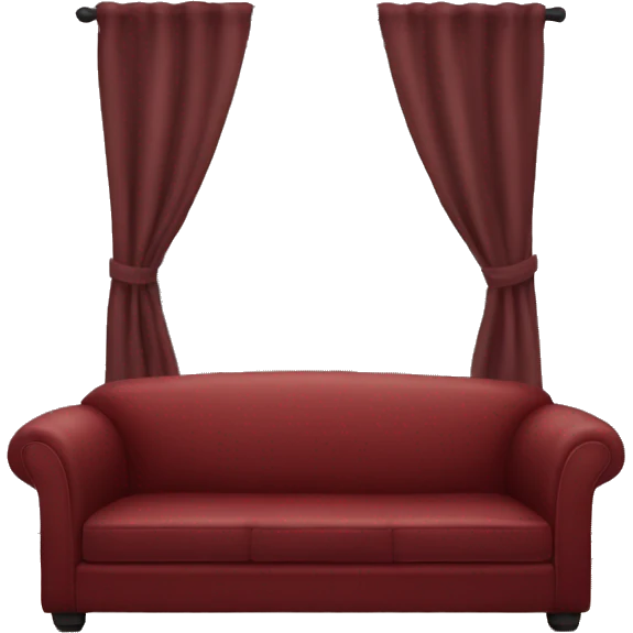 Dark red couch cozy emoji