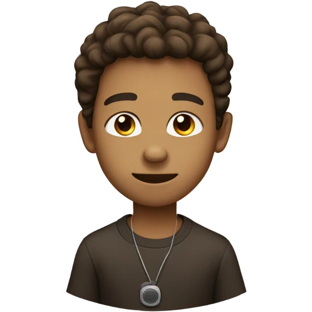 Brown Caucasian boy who’s tall and likes music emoji