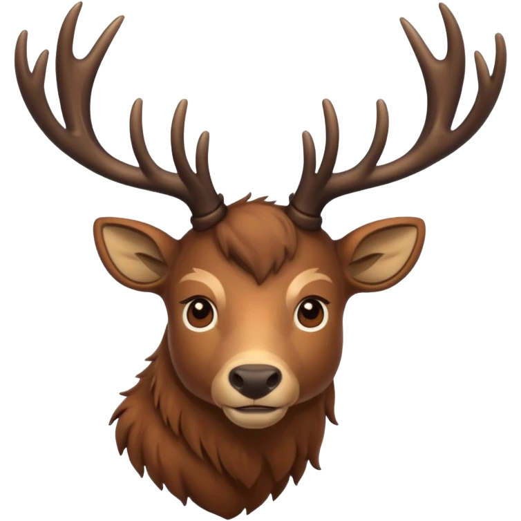 Stag facing right emoji