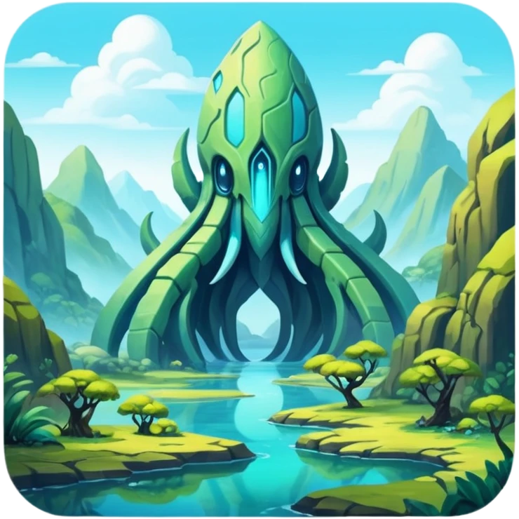  Epic painted artistic abstract complex detailed aesthetic-Fakémon-creature-scenery emoji