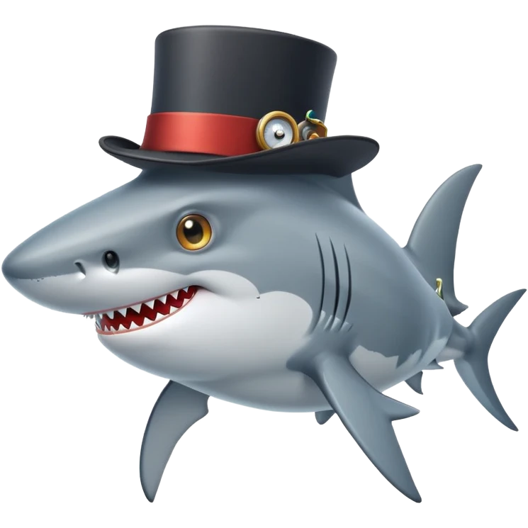 Shark who like social statsus emoji