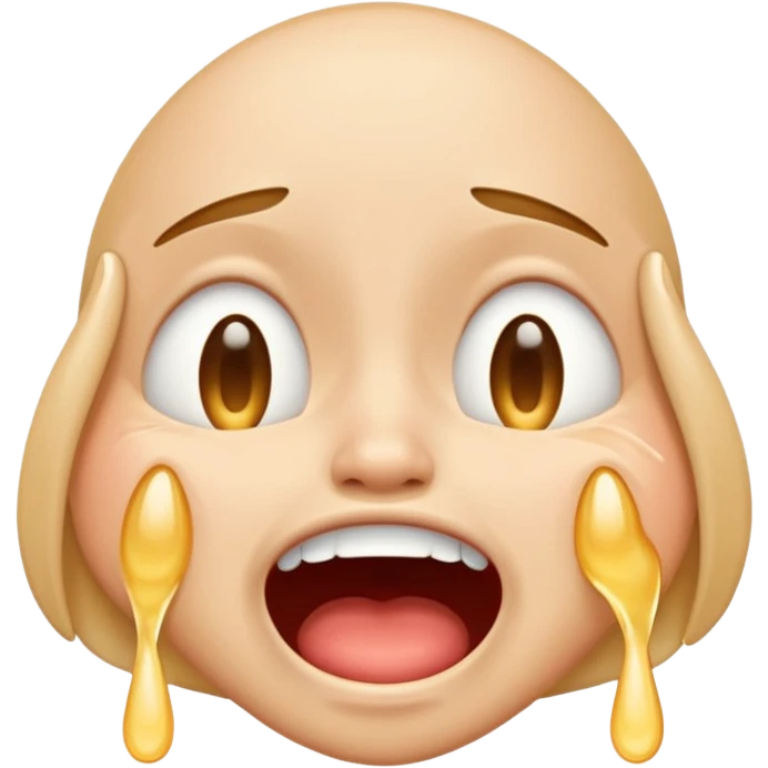 crying laughing emoji, maximum intensity, tears gushing, mouth agape emoji