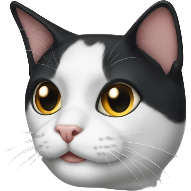 Tuxedo cat face emoji