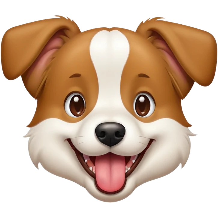 happy dog with tongue out and tail wagging emoji