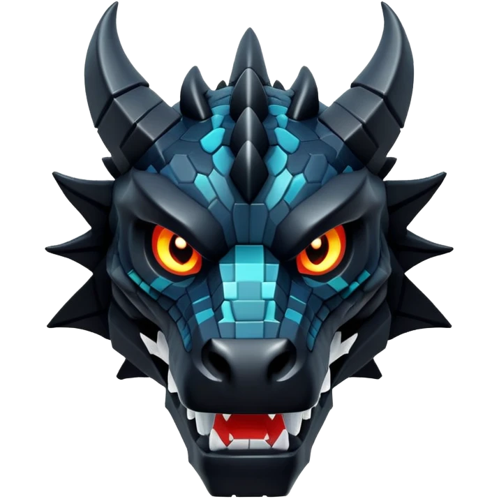 Minecraft black dragon head emoji