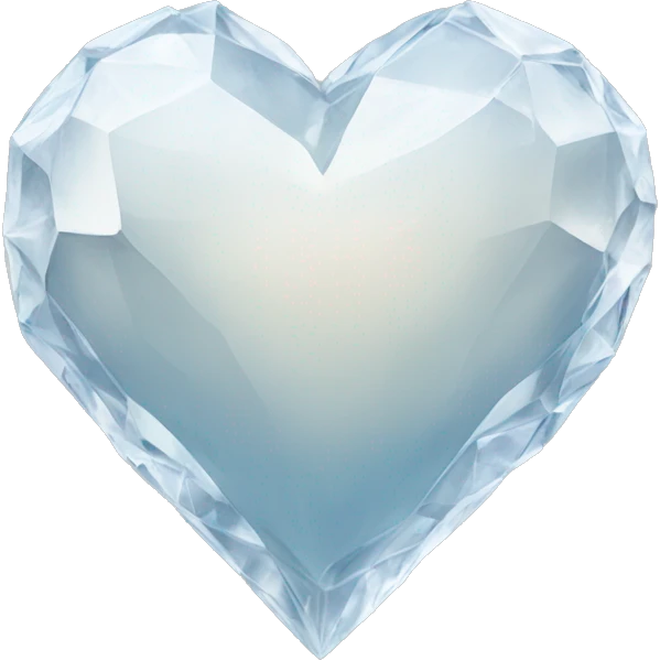 White crystal heart emoji