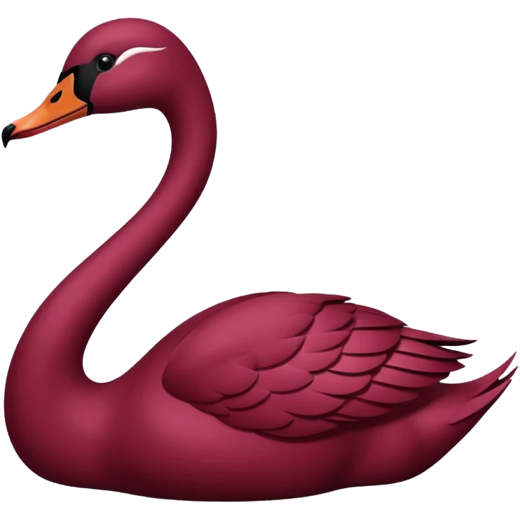 Maroon swan emoji