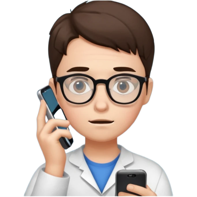 ученик сидит в телефоне, отвлекается от подготовки к экзамену emoji