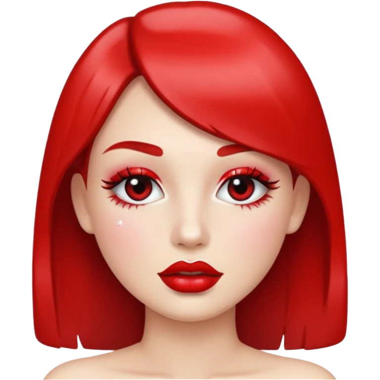 red glitter lipstick emoji