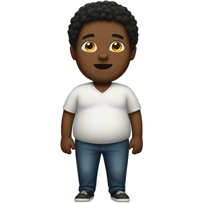 Black man with big belly emoji