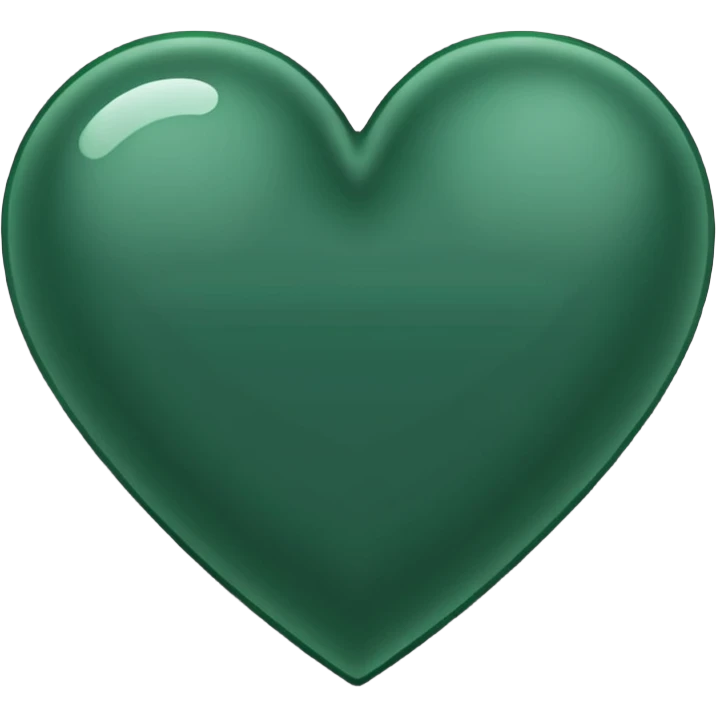 Black and dark green heart emoji