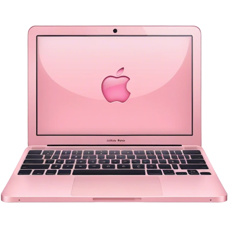 pastel pink mac laptop emoji