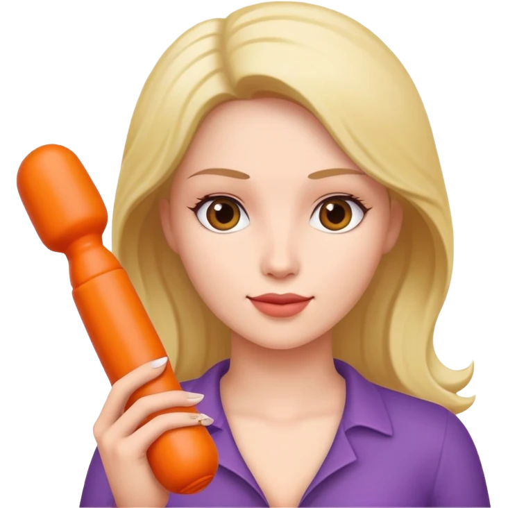Women with rubber dick in hand  emoji