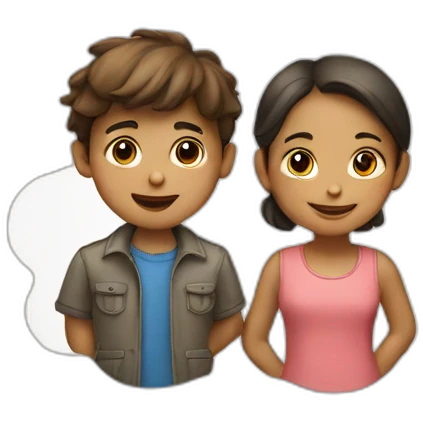 A boy and a girl emoji
