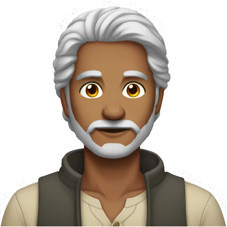 middle aged indian man anime sty emoji