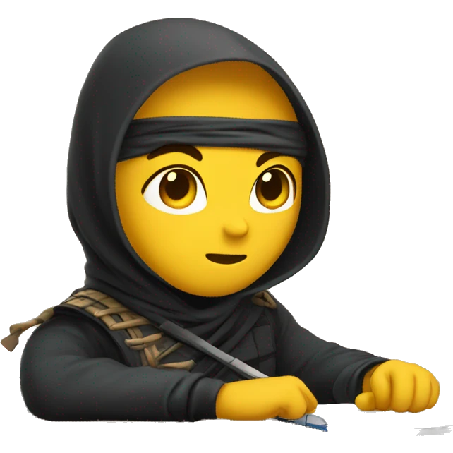 ninja learning at school emoji