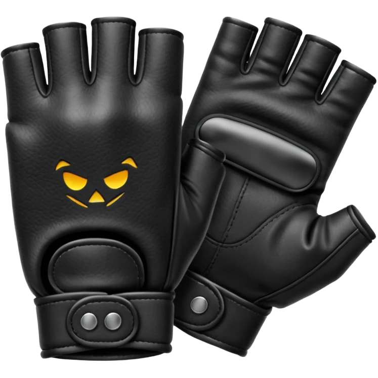 Black fingerless gloves emoji