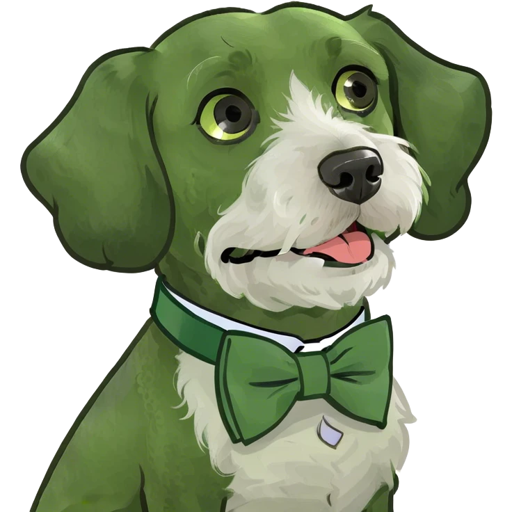 Black and brown cavapoo dog emoji