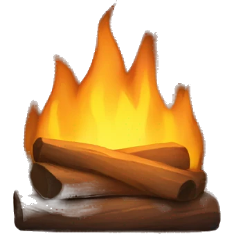 cozy brown fireplace emoji