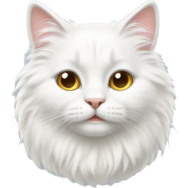 Fluffy white cats  emoji