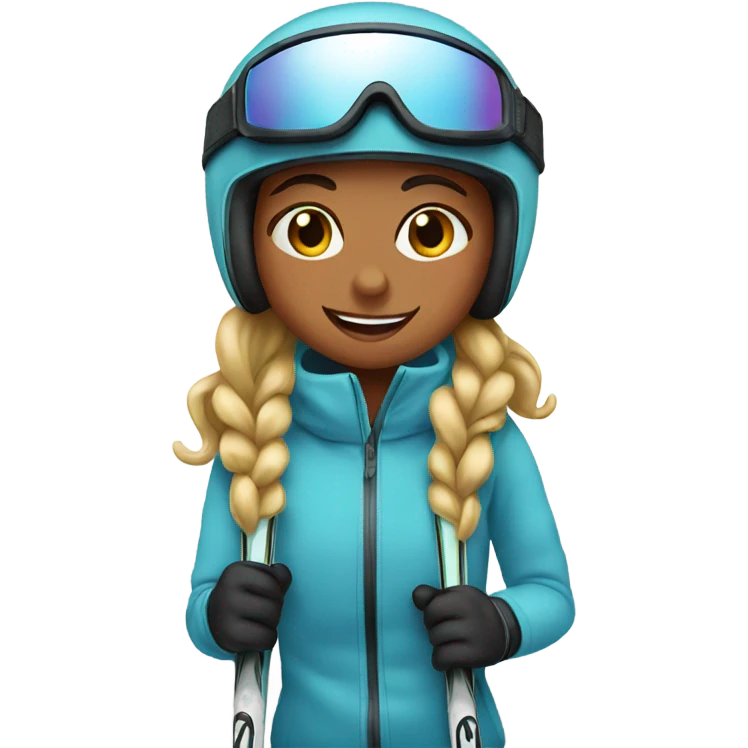 Girl skiing  emoji