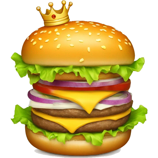 burger with a crown emoji