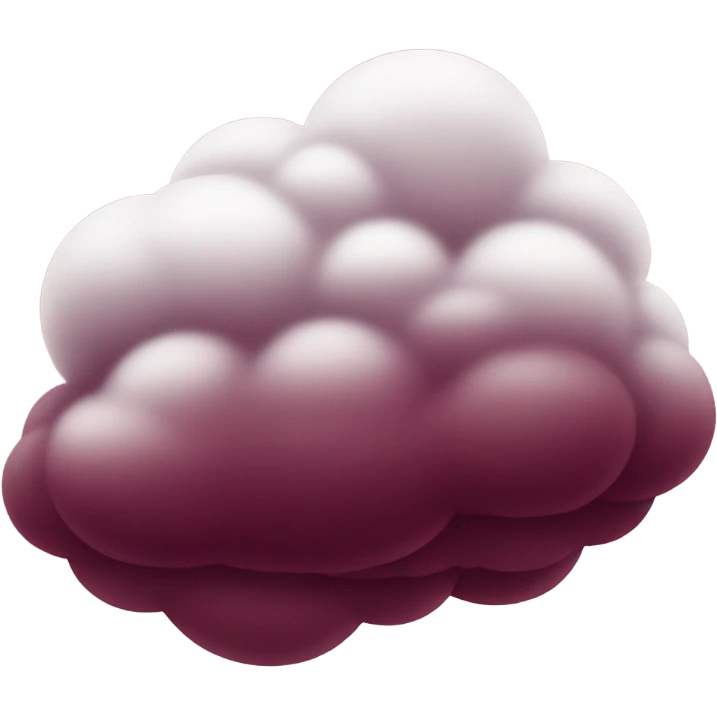 burgundy cloud  emoji