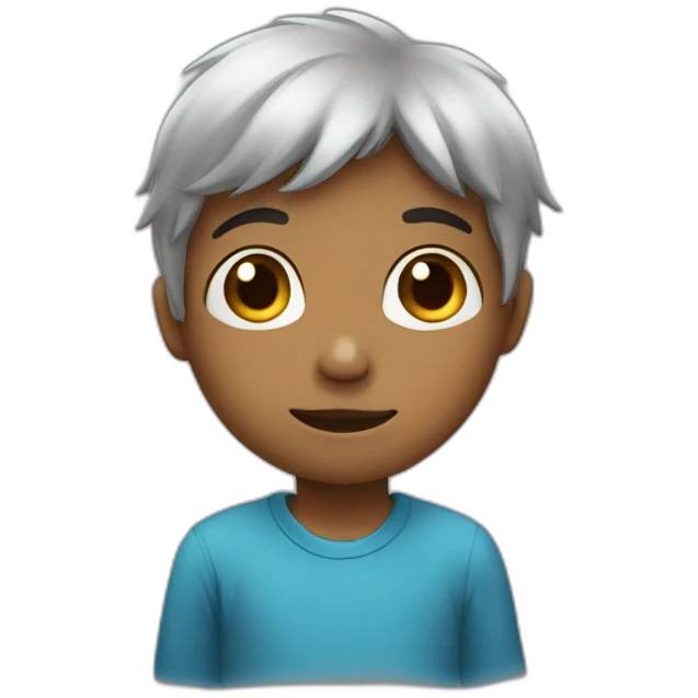 boy drawing emoji