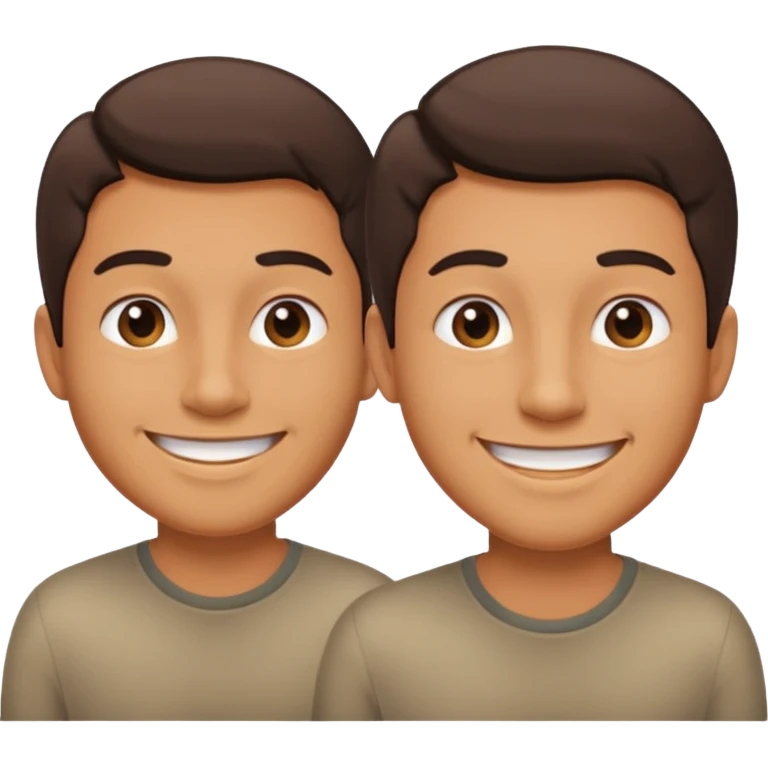 backside of a man 3/4 angle with the opposite view in the mirror emoji