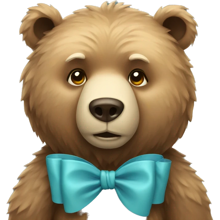 Bear with a bow emoji