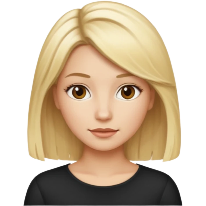 Mujer rubia cabello degrade rubio emoji
