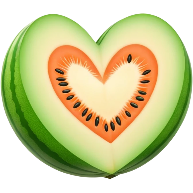 heart shaped melon fruit emoji