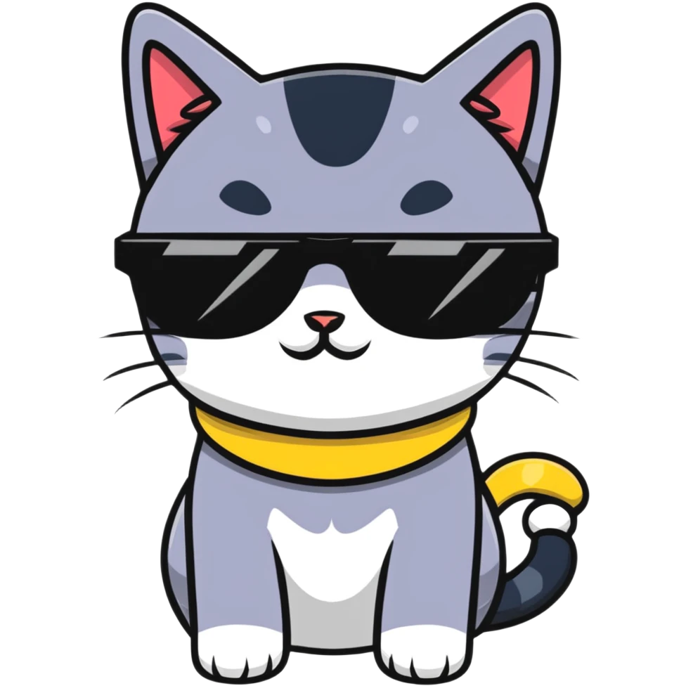Cat with sunglasses emoji