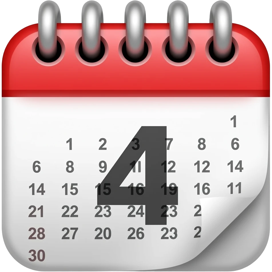 Calendar full page icon Transparent emoji