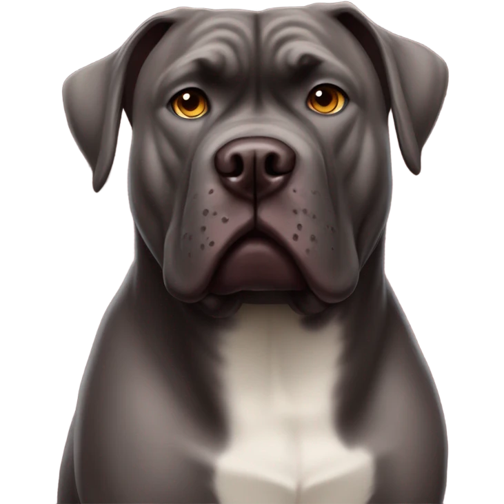 A burgundy-colored Cane Corso as Julius Caesar. emoji
