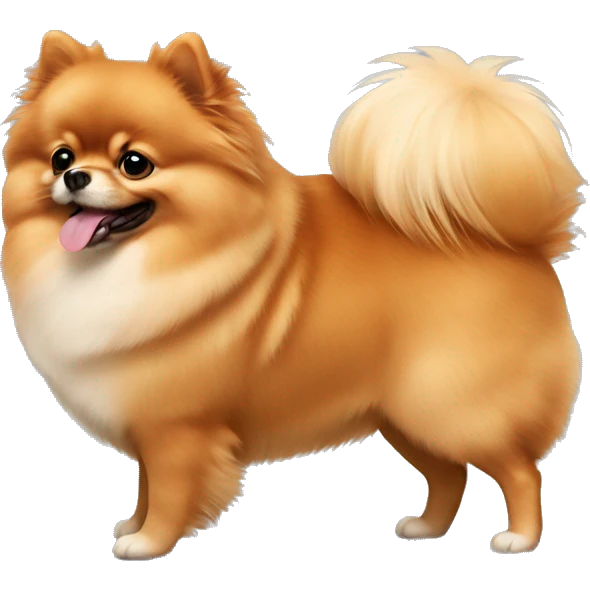 Pomeranian ginger and fat  emoji