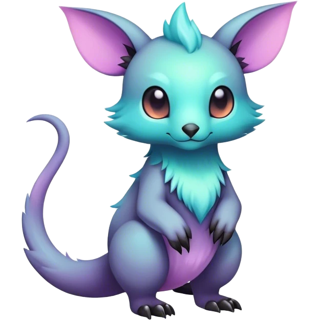 cool colorful dark pastel fantasy animal hybrid Fakemon full body  emoji