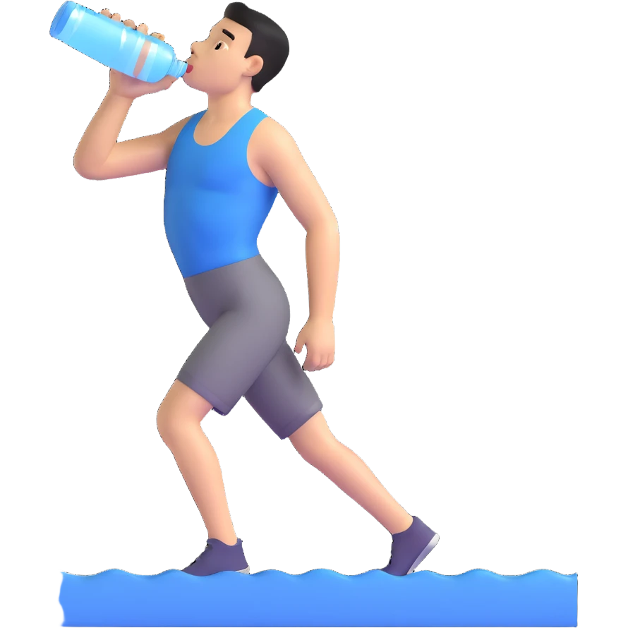 athlete drinking water after workout emoji