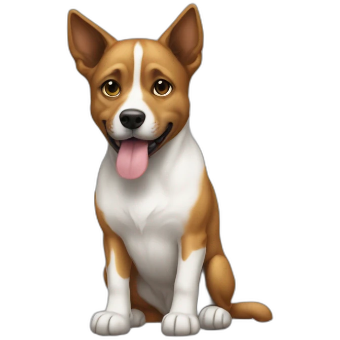 Chat sur chien emoji