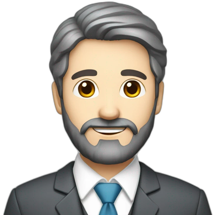 husband classy caucasian middle age dark gray hair trimmed beard wearing business suit holding bible, wife asian age 55 dark hair nurse uniform, no children emoji