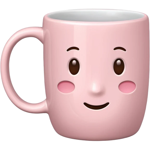 aesthetic light pink coffee mug emoji