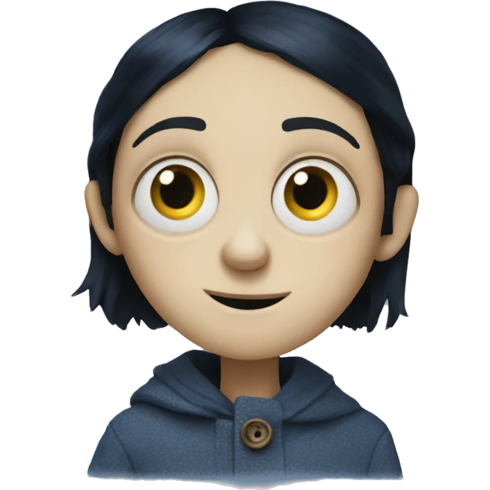 Coraline with button eyes emoji