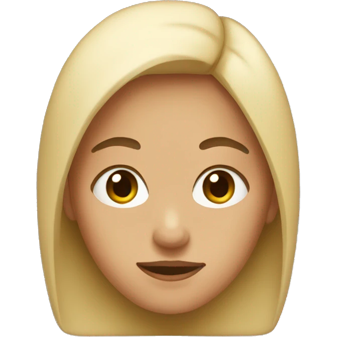 female with big forehead emoji