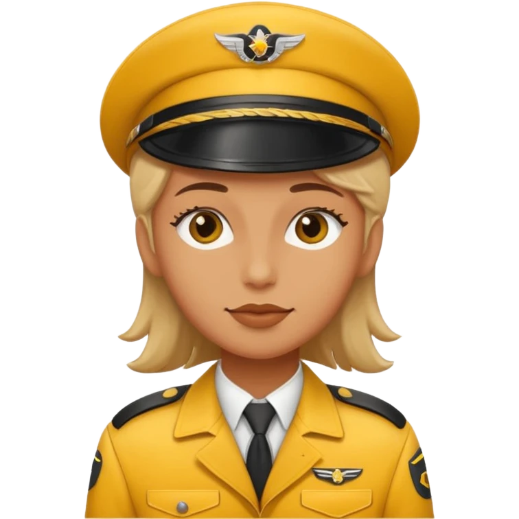 Yellow vintage pilot emoji