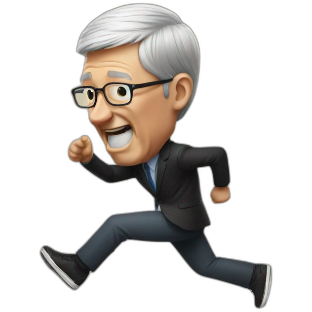 tim cook tripping emoji