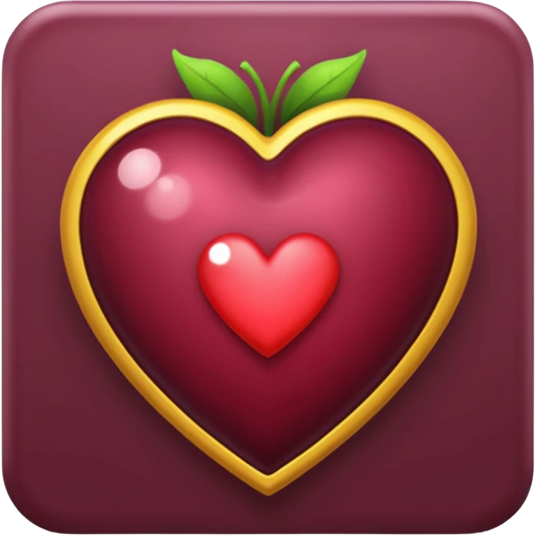 Corazón de color vinotinto oscuro emoji