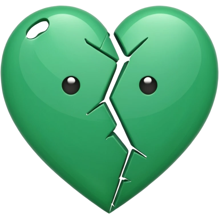 A green broken heart emoji