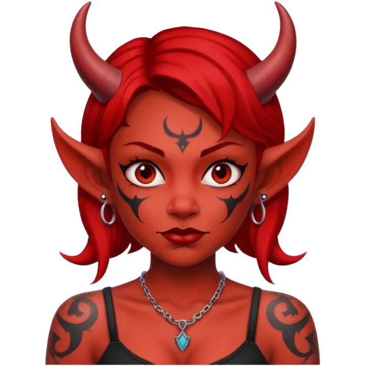 tattoes girl devil emoji