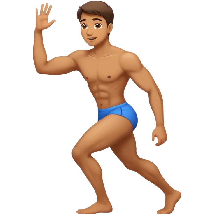 Man shaking butt emoji
