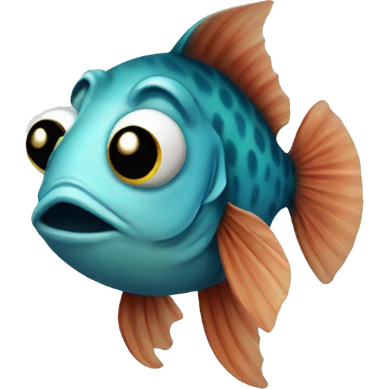 A sad fish  emoji